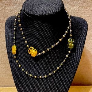 Bottega Veneta scarab beetle necklace